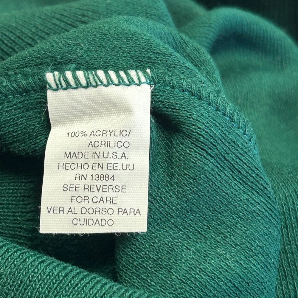 IZOD Mens‎ Green V Neck Long Sleeve Sweater Made in USA Size L